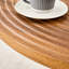 Table de salle à manger ronde de 31,5 pouces en grain de bois foncé avec texture de moulage par aspiration, paire de 2 chaises en tissu brun, sièges confortables, design minimaliste moderne - processus, adapté et fonctionnel, structure