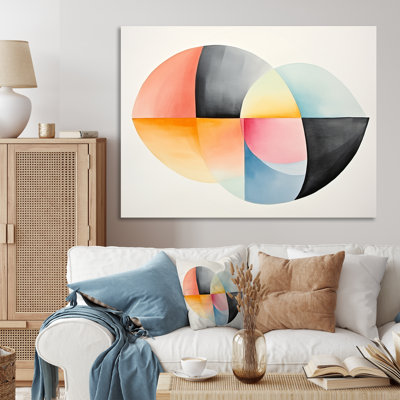 Motif géométrique de couleurs douces II - art mural géométrique