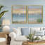 Ensemble de cadre flottant 2 pièces Summer Shore Panorama, design par Sally Swatland-1875453376-1875453377