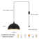 Mehriban 11.8" Wide 1 - Light Plug In Pendant Lights with On/Off Dimmer Switch
