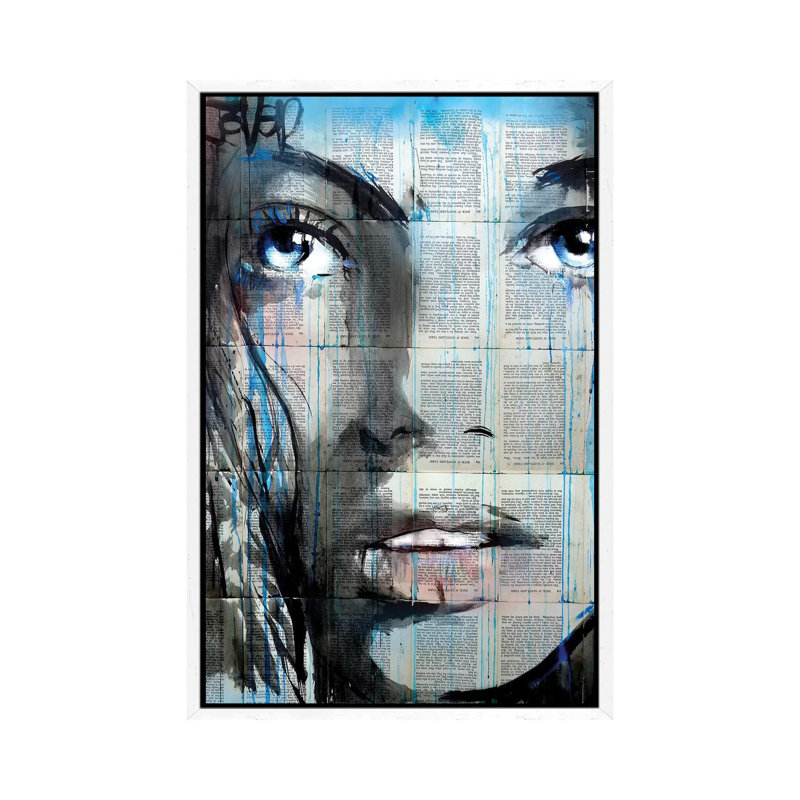 Blue Sway 1 Piece Painting on Canvas, 101.6cm H x 66.04cm W x 3.81cm D, White Floater Framed
