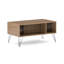 Table basse Oregon avec finition en bois de noyer et pieds en métal