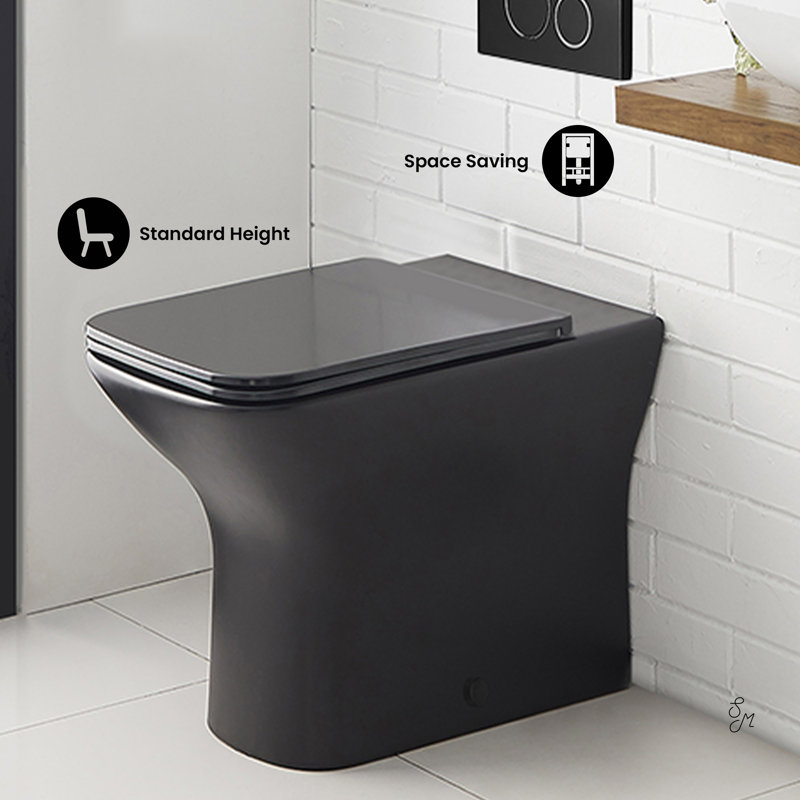 Cuvette de toilette Carre Back-To-Wall Carre, Noir mat