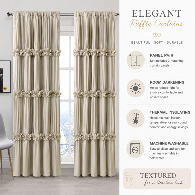 Thermal Insulated Blackout Window Curtains