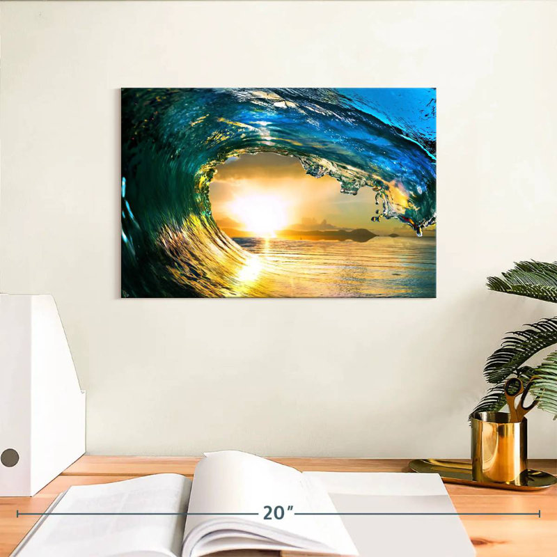 Gillard Sunset Ocean Wave, H 8 po x l 12 po