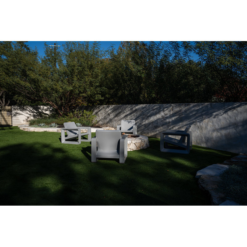Deck Outdoor Lounge Chair, Concrete Gray