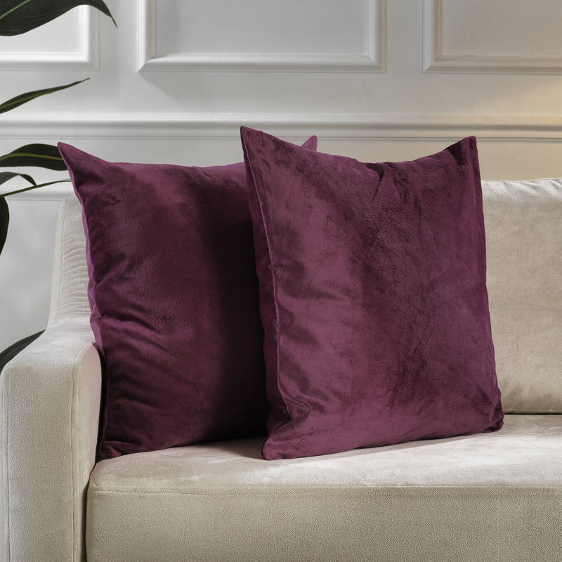 Matte Velvet Pillow Cover, 16" x 16", 52 Rose