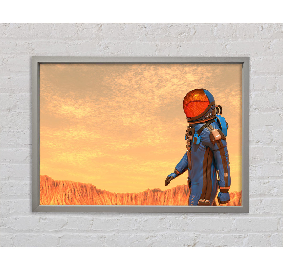 The Space Man In Mars - Einzelbildrahmen Kunstdrucke auf Leinwand