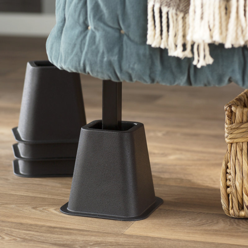 Abian 6'' Bed Risers, Black
