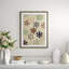 Asian Woodblock Snowflakes Framed
