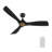 52" DC Motor Ceiling Fan with Remote and Downrod, with NO Light