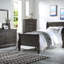 Table de chevet 2 tiroirs gris foncé