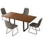 Table de salle à manger extensible de 51,2 po à 66,7 po à rallonge avec chaises et ensembles de table de salle à manger (1 table4 chaises)-679248119-679248114