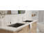 Lavabo de salle de bain encastrable en résine noire matte 23,6 po x 16,3 po Badeloft UB-05-M-MBLK-71992073
