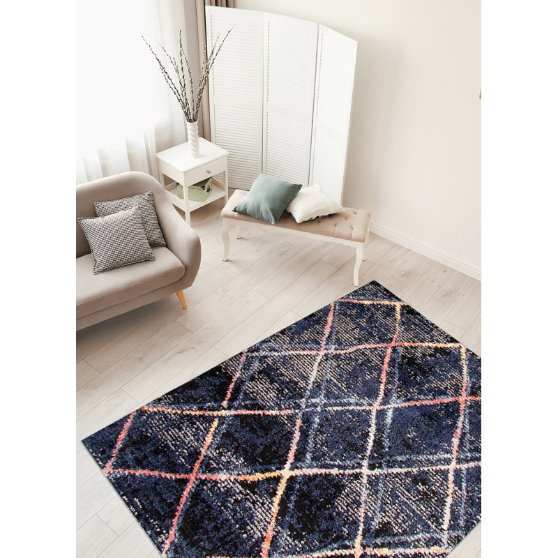 Stigall Geometric Indoor Rug, Rectangle 6'7" x 9'6"