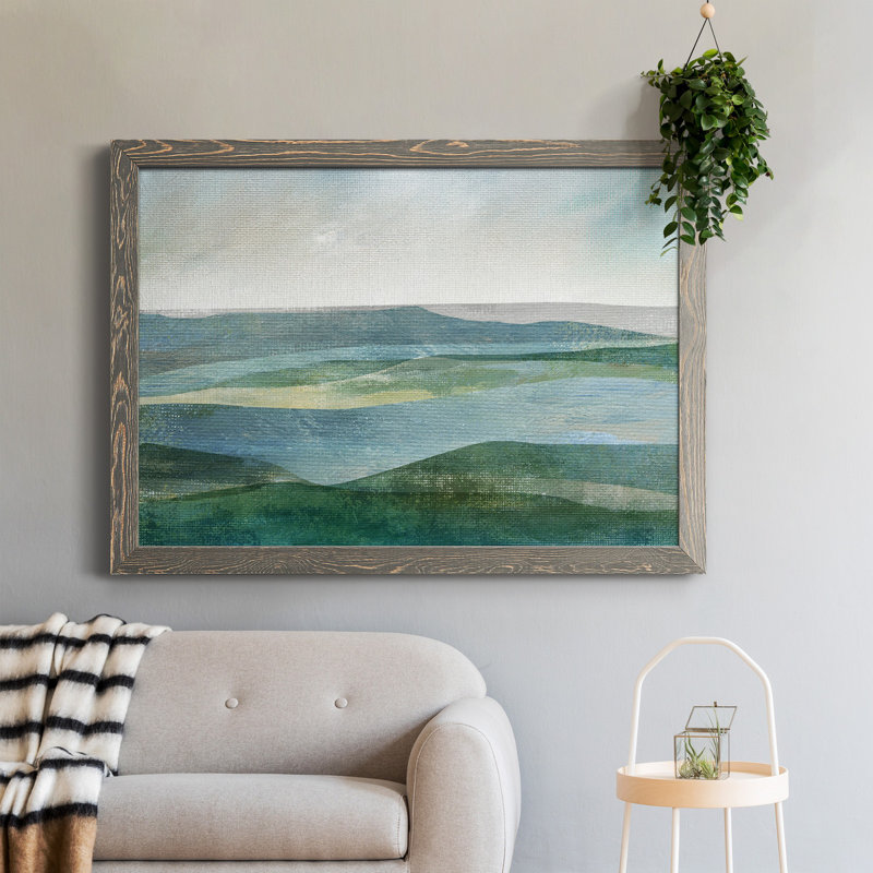 River Valley - Cadre photo, reproduction d'art sur toile, H 31,5 po x l 23,5 po x P 1,5 po, Gris