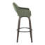 Tabouret de bar et de comptoir en tissu Sarah avec pieds en bois cintré et repose-pieds rond Sarah-100169900-100169897