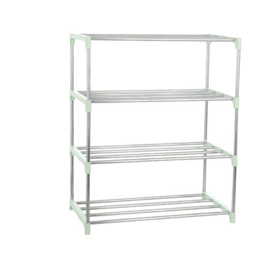 Petite étagère à chaussures empilable à 4 couches convenant aux boîtes de rangement pour étagères à chaussures dans les couloirs et les placards d'entrée