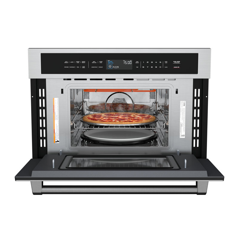 30 In. Black Stainless Steel Built-in Convection Microwave Oven with Speed and Sensor Cooking, 1.6 Cu. Ft.