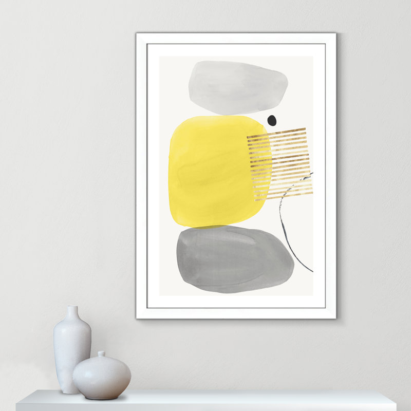 Yellow Pistachio Dreams - reproduction de cadre photo, H 16,5 po x l 14,5 po x P 1,25 po, Cadre blanc mat