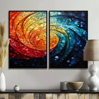 Hardedge Art Contrasting Cadence II - Large Hard Edge Painting Wall Art