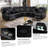 3 - Piece Upholstered Power Reclining Sectional with Wireless Charger, Reading Light, and LED Light-2073180474