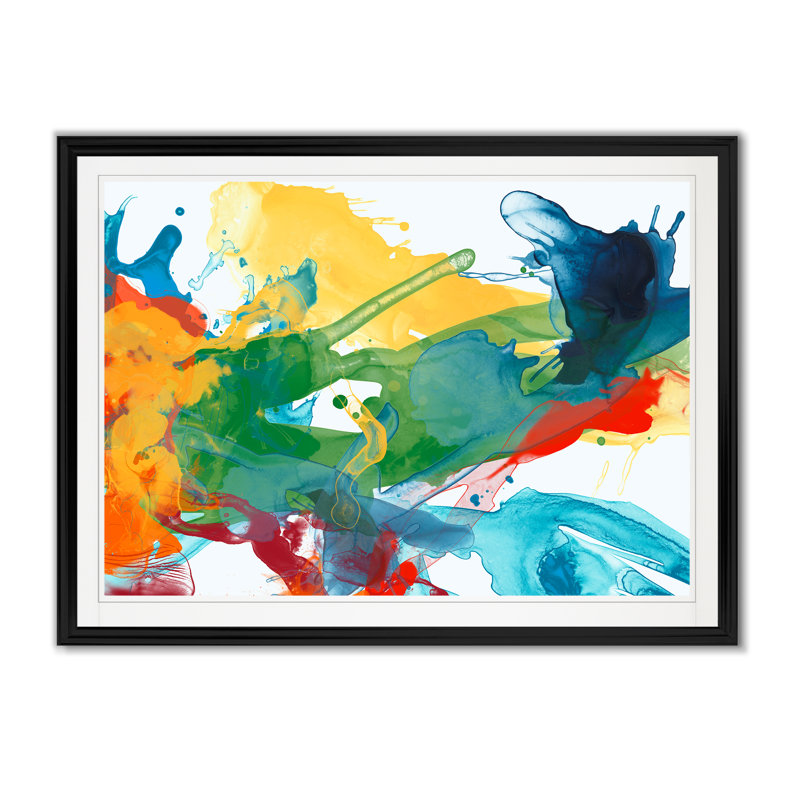 « primary abstract i », impression sur toile, H 22,5 po x l 30,5 po x P 1,5 po, Noir
