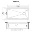 Lavabo de salle de bain rectangulaire encastré semi-encastré 20 po x 14 po Ruvati-101342748