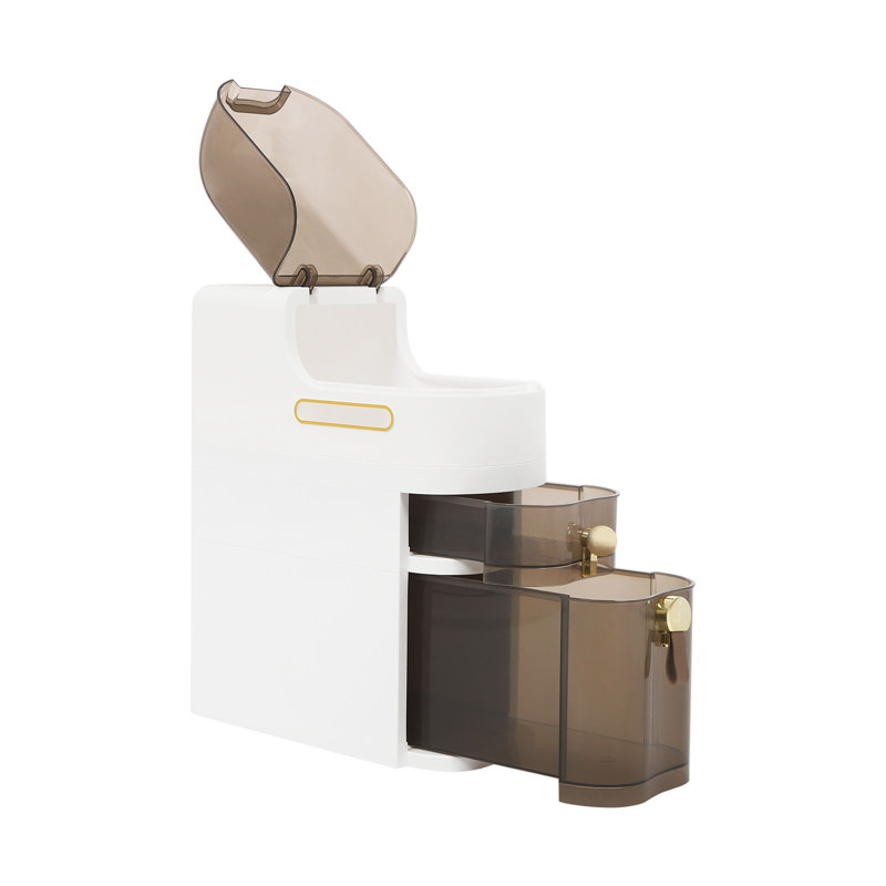 2-Tiers Bathroom Floor Cabinet, 17.30"H x 7.10"W x 16.40"D