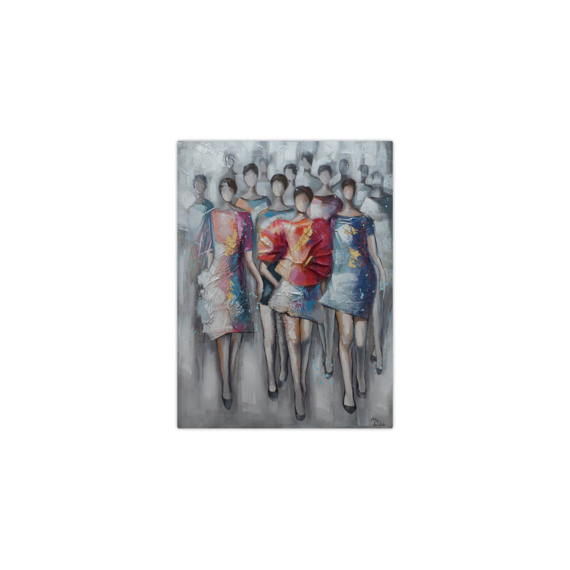 Hand -painted acrylic painting Power Walk