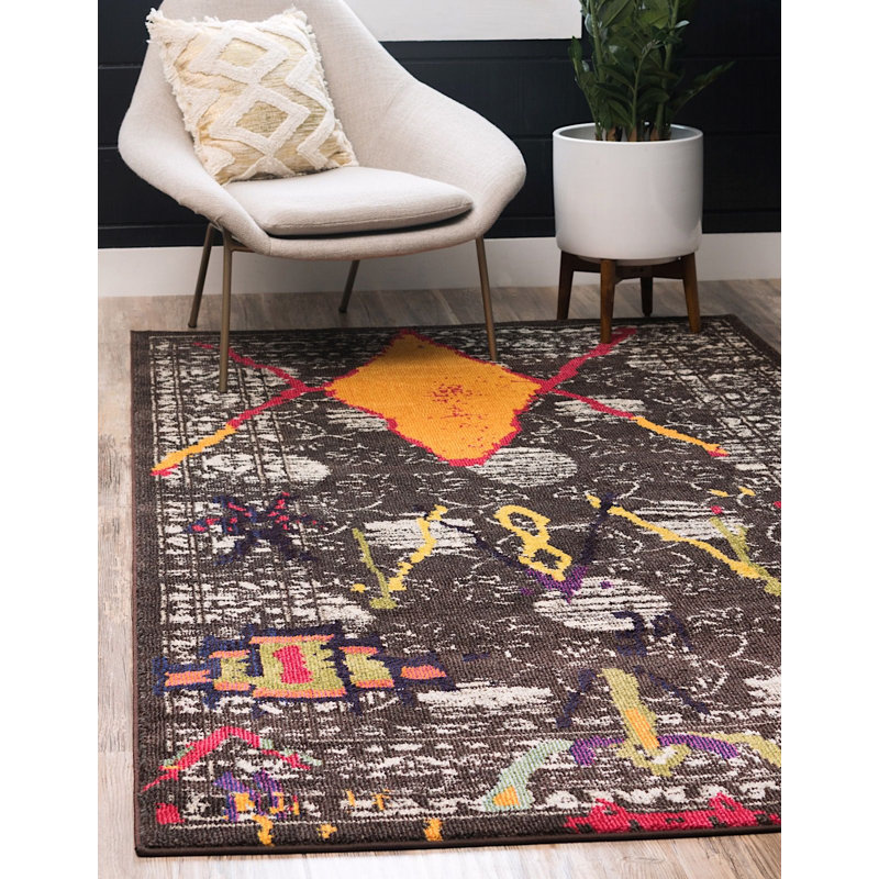 Tapis brun Beverley, Tapis de couloir 2 pi 7 po x 10 pi