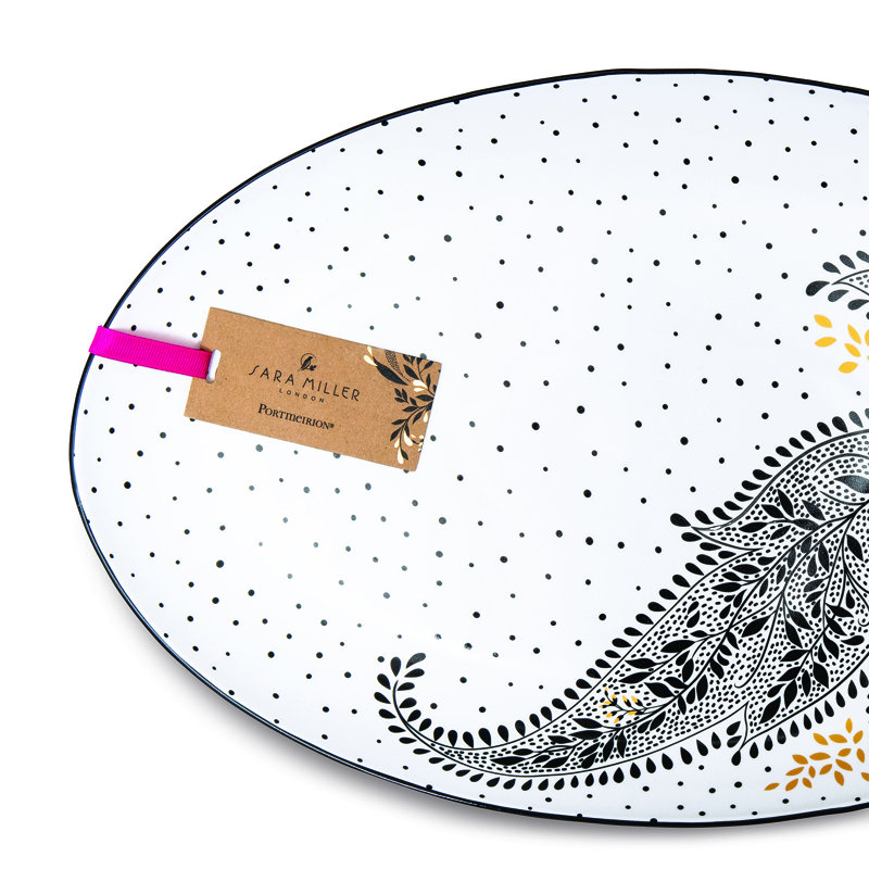 Sara Miller, Artisanne Noir - Serving Platter, 27.8 cm H x 43.4 cm L x 43.4 cm W