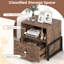 50cm W Metal Bedside Table