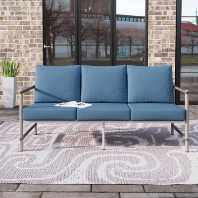 Wicker Outdoor Patio Sofa by Ebern Designs