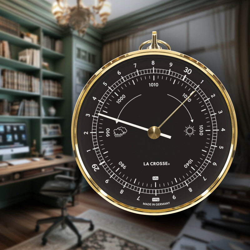 La Crosse Analogue Dial Barometer, Black