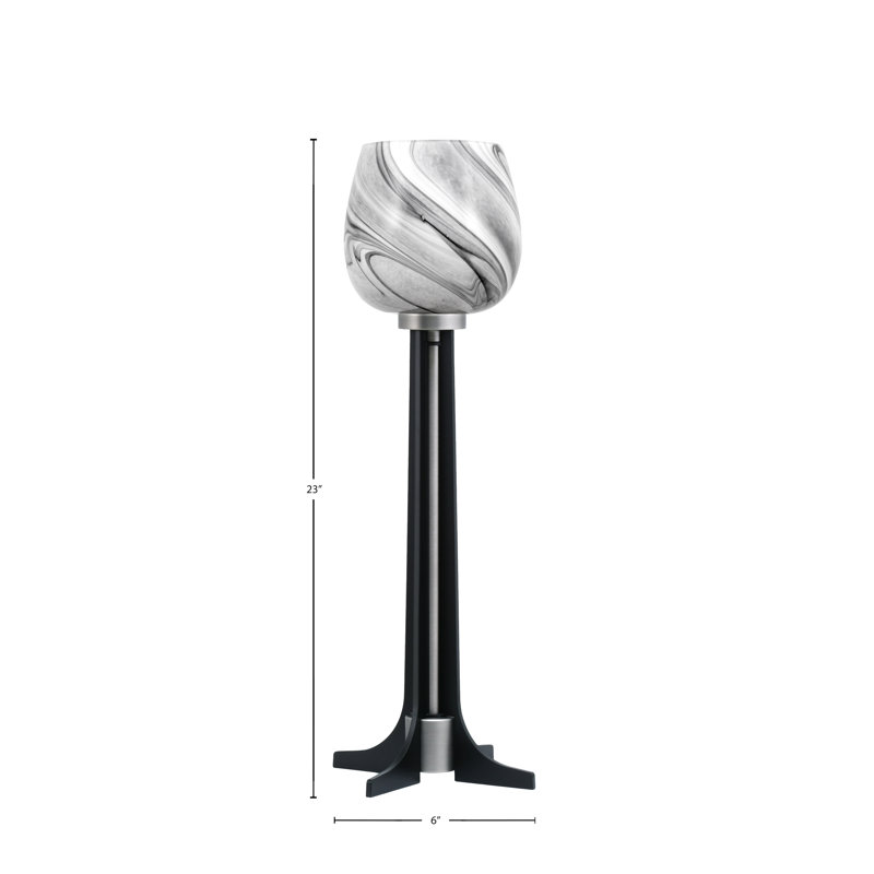 Malakah Metal Table Lamp, Graphite/Matte Black