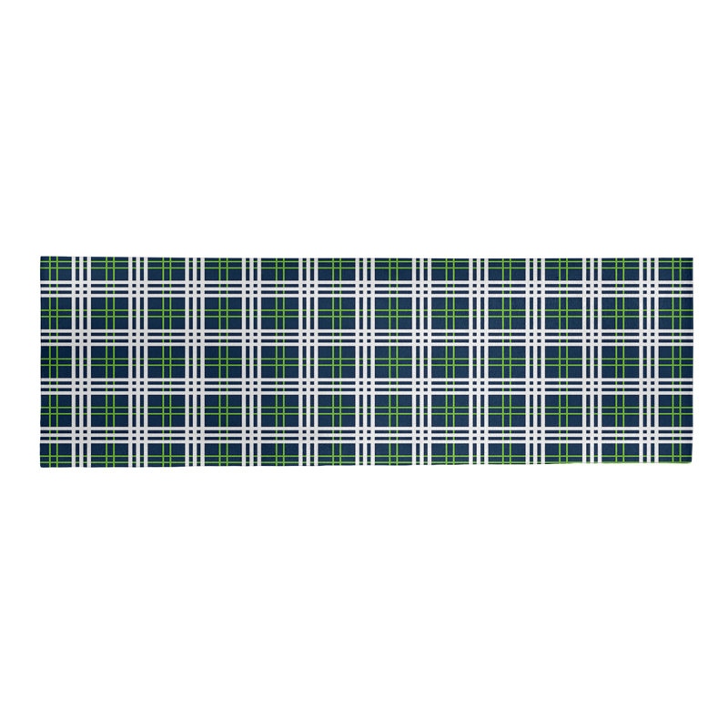 Tapis à carreaux bleu, Tapis de couloir 2 pi 6 po x 8 pi