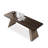 Nut-brown + Beige-white Rectangular Manufactured Wood desk-1587597781