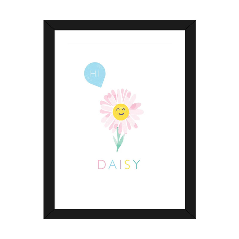 Marguerite - reproduction d'impression, Blanc, H 24 po x l 16 po x P 1 po, Papier encadré noir