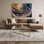 Space Timeline of Space Exploration, art mural sur toile grise