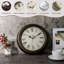 Petite horloge murale en métal Plumeet