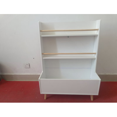 Bibliothèque pour enfants, porte-revues et livres, organisateur de livres, armoire de rangement pour jouets, blanc