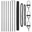 Hexagon Fence Grey Steel-958372987