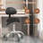 Ergonomic Saddle Stool with Premium Leather, Backrest Support, Rolling Casters, Easy to Assemble, Black-523224579