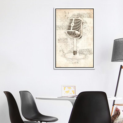 Microphone 1 Piece Painting on Canvas
