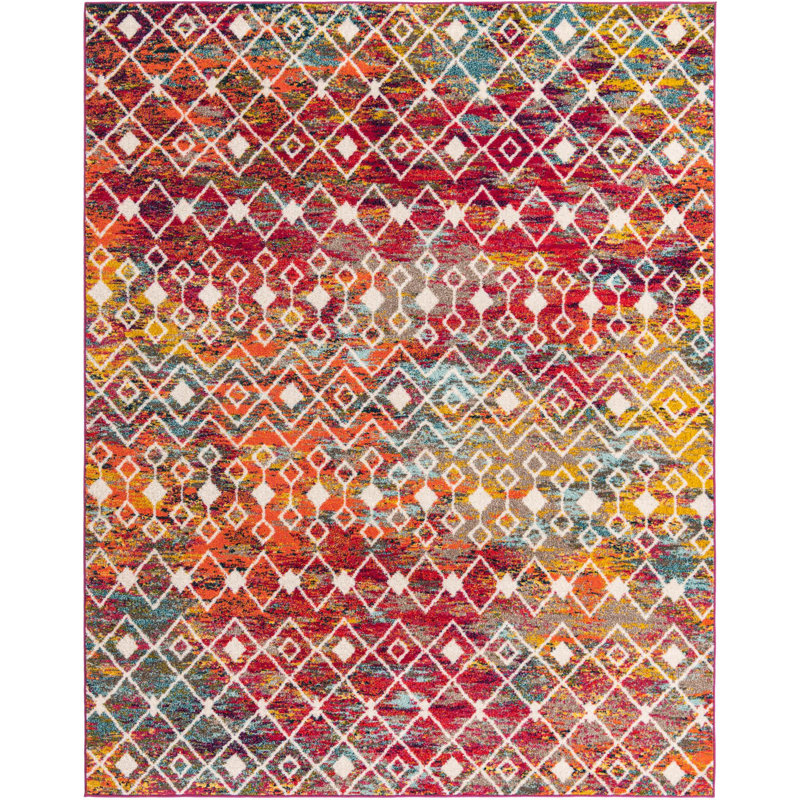 Geometric Indoor Rug, Rectangle 7'10" x 10'