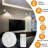 Wireless Battery Operated Wall Lights Set Of Two - Dimmable 3000K-6000K White Wall Sconces With Remote Control - Modern And Easy To Install For Bedroom And Living Room