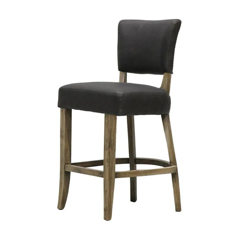Tabouret de comptoir rembourré 30 po avec structure en bois massif Matt