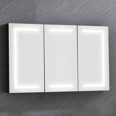 Armoire à pharmacie 3 portes à fixation en aluminium
