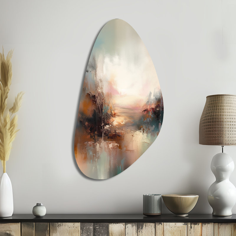 Art mural en métal de forme irrégulière, art moderne asymétrique, H 39 po x l 21 po